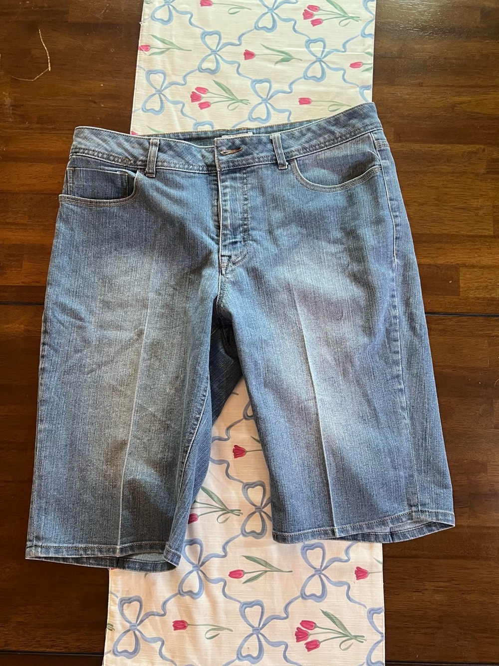 St. John's Bay Light Blue Denim Shorts